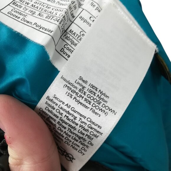 Eddie Bauer First Ascent Gray Goose Down Hooded Jacket Size L Pockets Outdoor - Picture 9 of 16